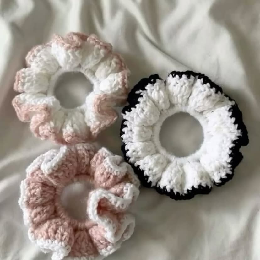 Soft Crochet Scrunchies